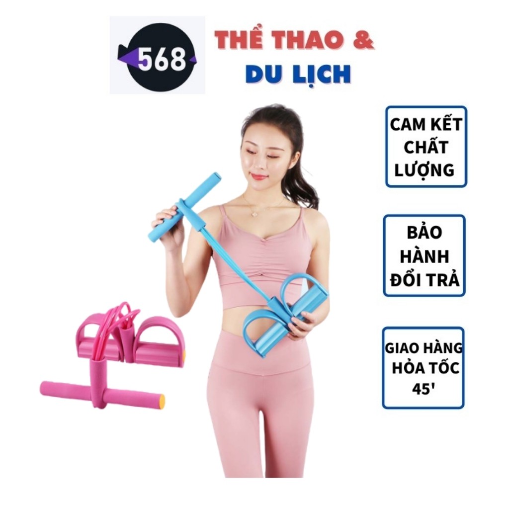 Dây Tập GYM 568DHCS4O VNXK Dây Kéo Đàn Hồi 4 Ống Cao Su Tập Thể Dục Tập Gym Tại Nhà Tập Toàn Thân Nâng Cao Sức Khỏe