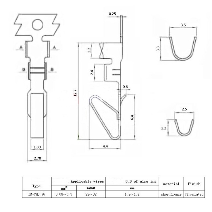 100 Đầu Nối Dây Điện Ch3.96 Molex 3.96 3.96mm