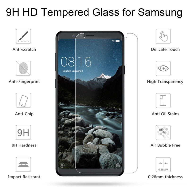 Samsung Galaxy C5 C7 C8 C9 Pro S2 S3 S4 S5 J1 Mini Note 1 2 3 4 5 6 7 FE kính cường lực Tempered Glass Screen Film