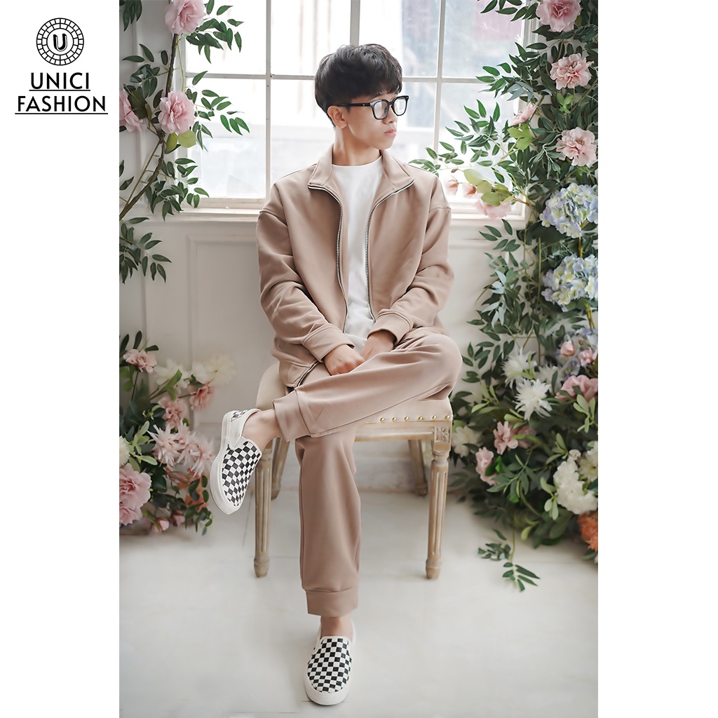 Bộ Nỉ Nam UNICI Bộ nỉ có khóa kéo thời trang cao cấp chất nỉ dày dặn form rộng phù hợp cho cả nam và nữ BNK234