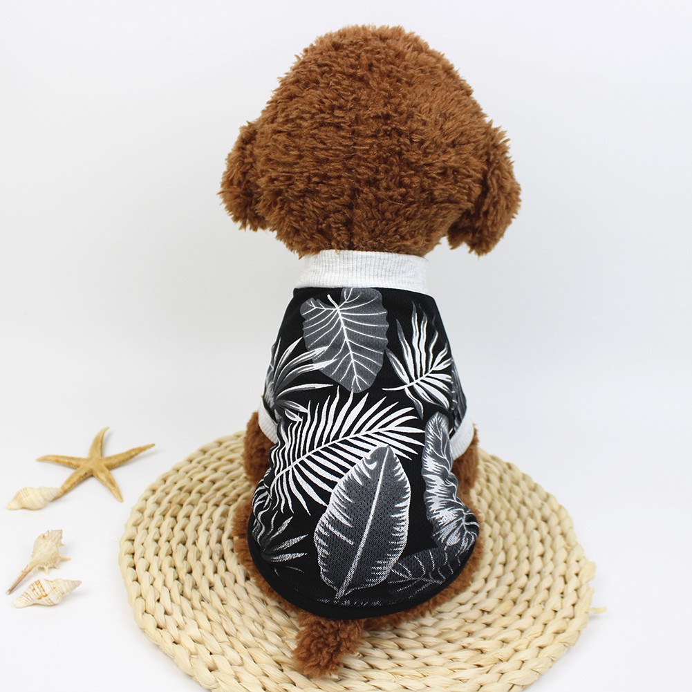 Áo Thun In Hình Lá Cho Thú Cưng