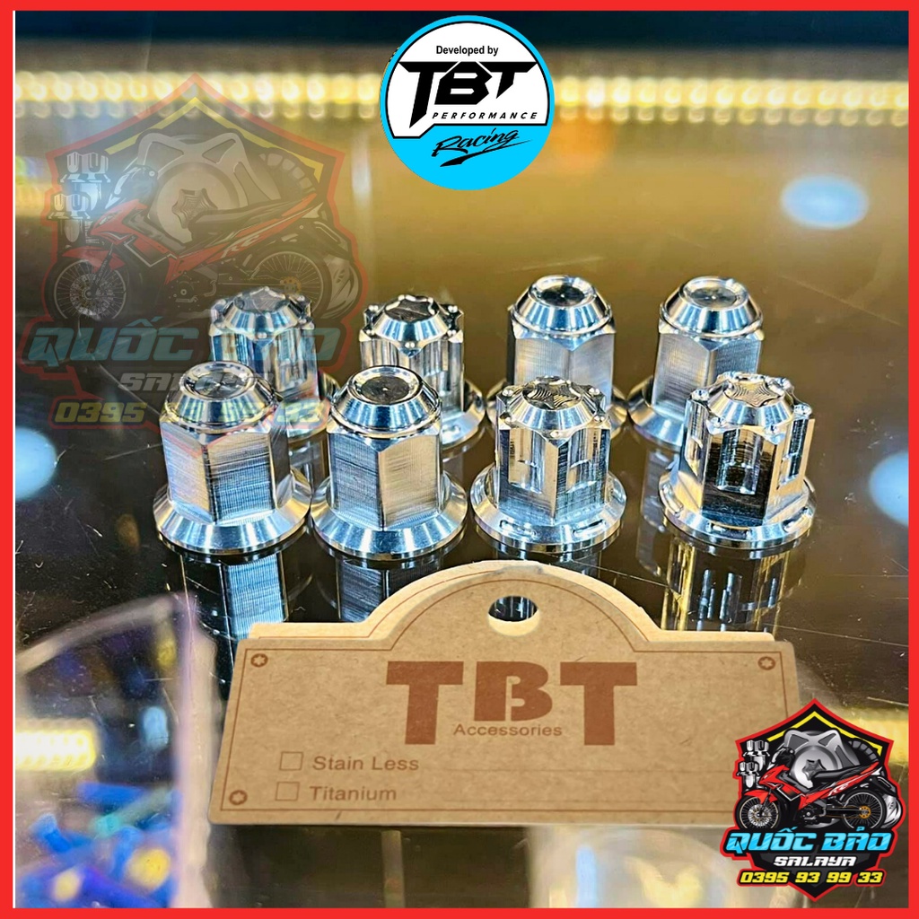 Tán bít TBT 7li mẫu v1 v2 chất liệu inox 304 gắn nắp đầu wave dream