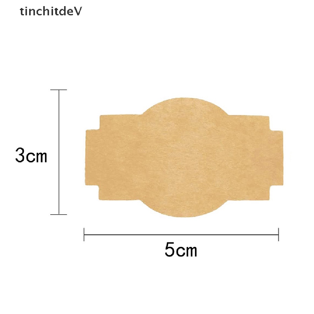 Cuộn 250 Nhãn Dán Trang Trí Lọ Quà Bằng Giấy Kraft Trơn DIY