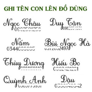[Tên+SĐT] Con dấu ghi tên bé