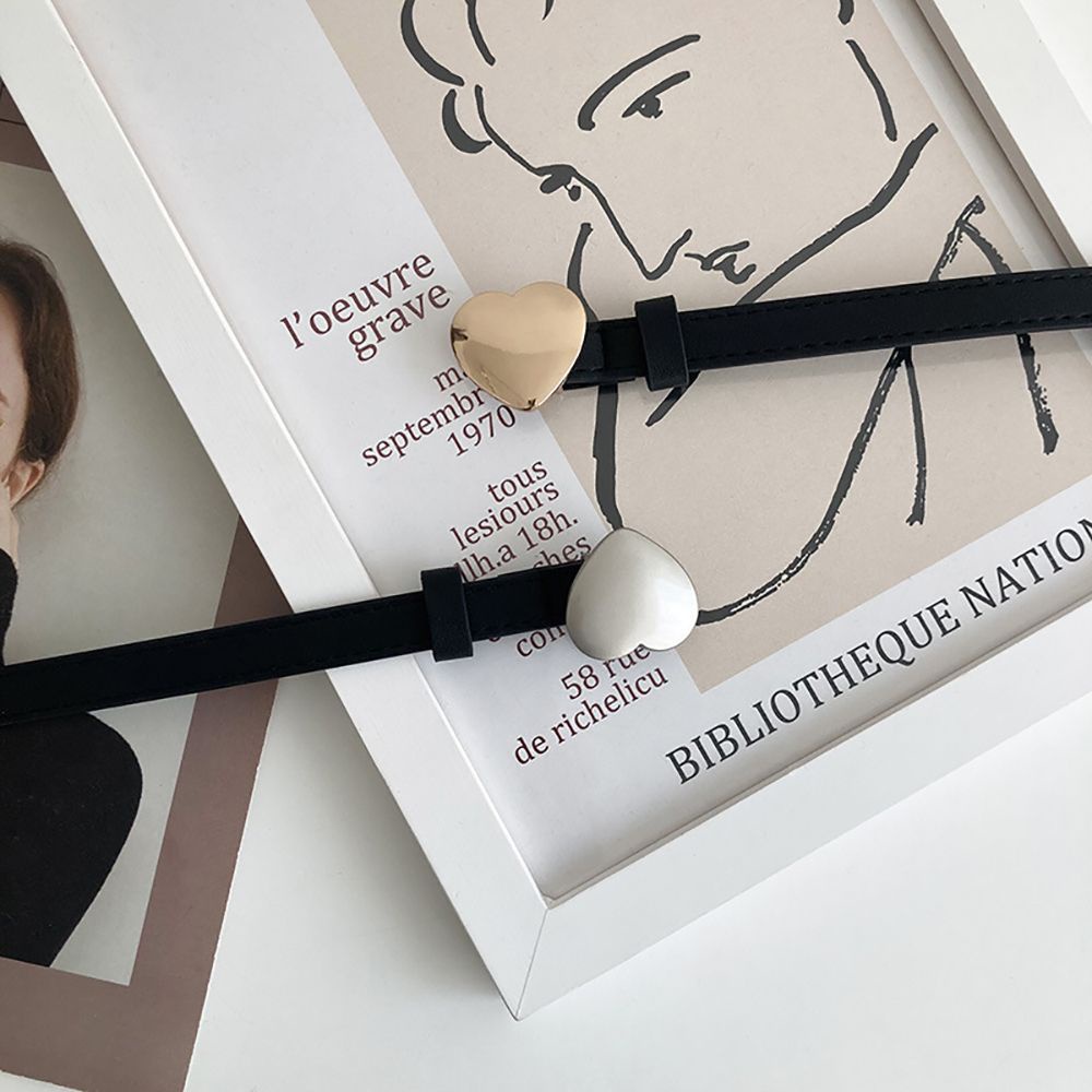 Thắt Lưng Da Pu Khóa Kim Loại Hình Trái Tim Nhiều Màu Tùy Chỉnh Thời Trang Sang Trọng Cho Nữ