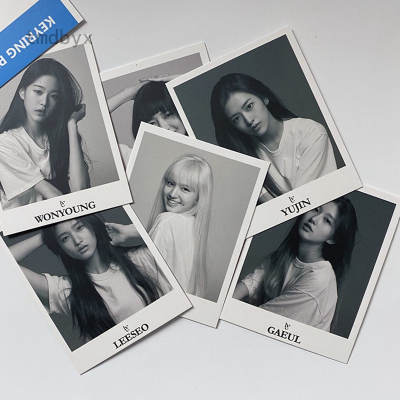 Tmdbyx Set 6 tấm thẻ ảnh lomo hình nhóm nhạc Kpop IVE DAZED KOREA
