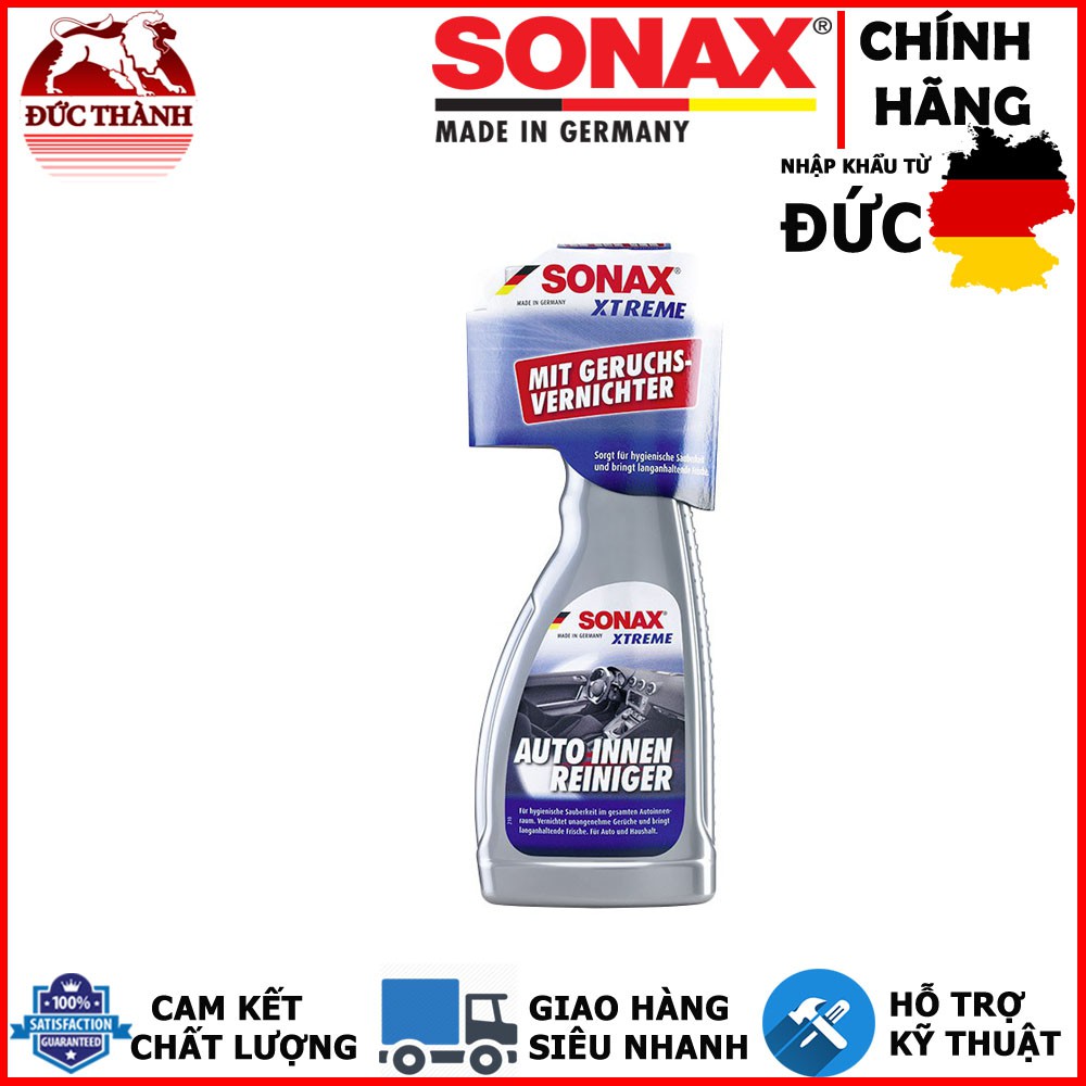 Chai xịt vệ sinh làm sạch, khử mùi và bảo dưỡng nội thất xe Sonax Extreme Interior Cleaner 500ml ducthanhauto