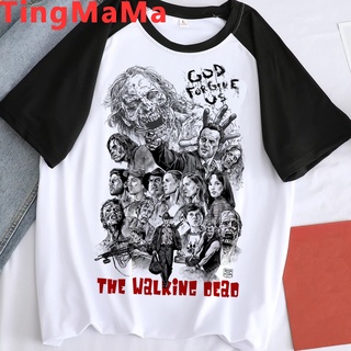 Mới áo thun tay ngắn in hình phim the walking dead cá tính cho nữ