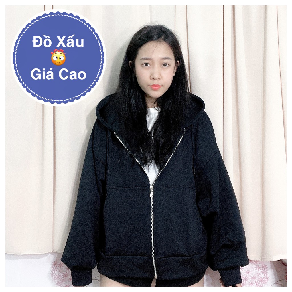 Áo khoác nữ, áo khoác hoodie vải nỉ From Rộng Tay Phồng | BigBuy360 - bigbuy360.vn