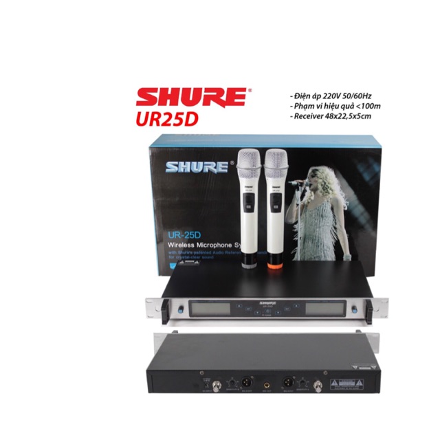 Micro không dây shure UR 25D