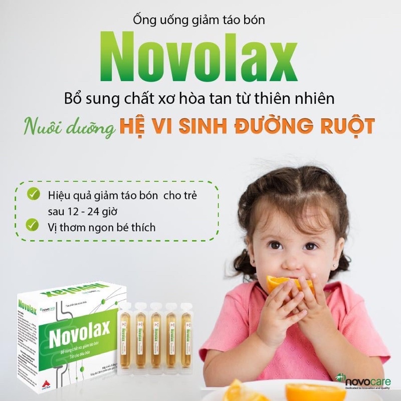 ✅ NOVOLAX - Chất Xơ Hoà Tan từ Thiên Nhiên giảm táo bón, nuôi dưỡng hệ vi sinh đường ruột