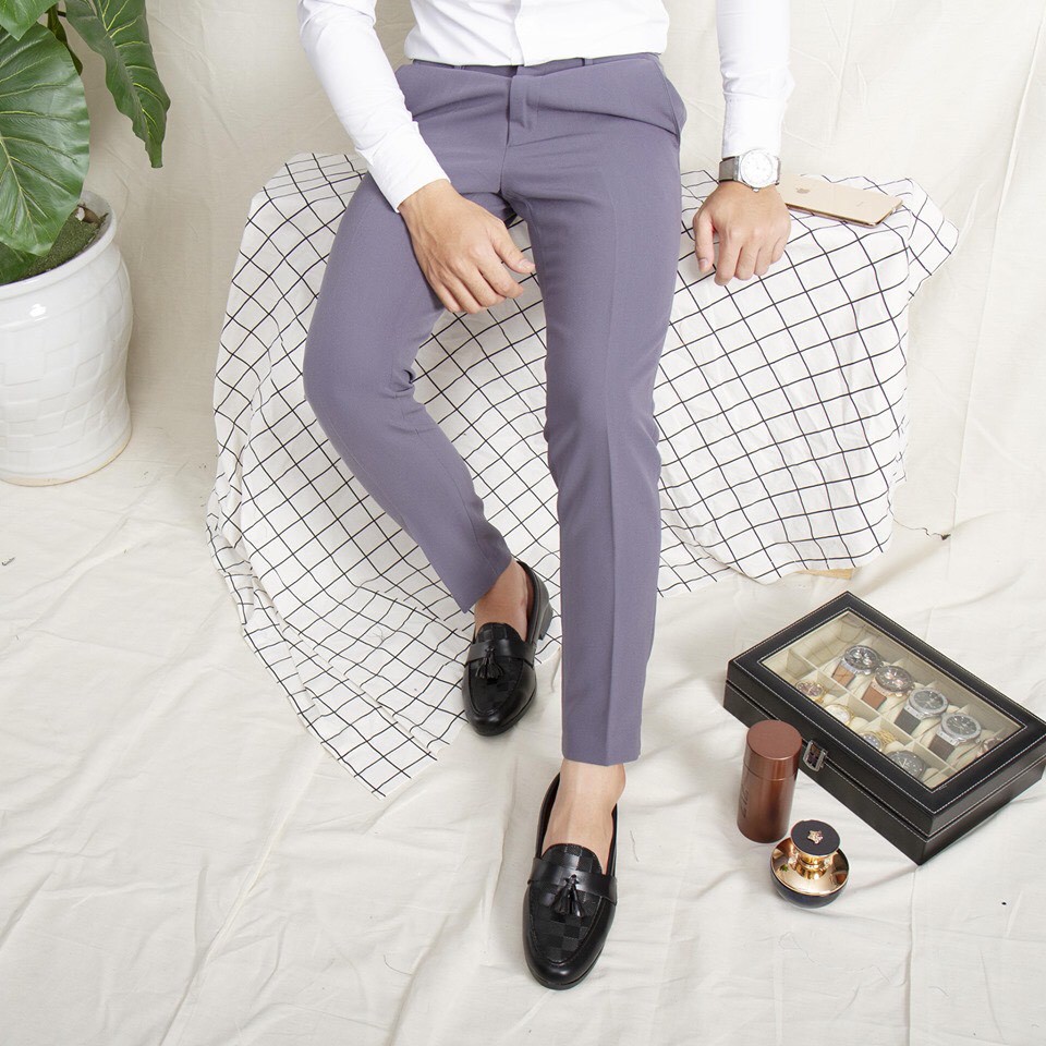 Quần  Âu Nam Côn Ống Dáng Ôm Vải Co Giãn Nhẹ QA01 | BigBuy360 - bigbuy360.vn