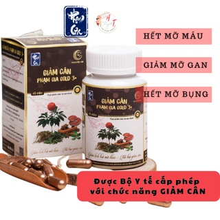 Viên giảm cân PHẠM GIA GOLD3+ (sx t1/2022) thế hệ mới giảm mỡ thừa mỡ vùng bụng bắp tay bắp chân