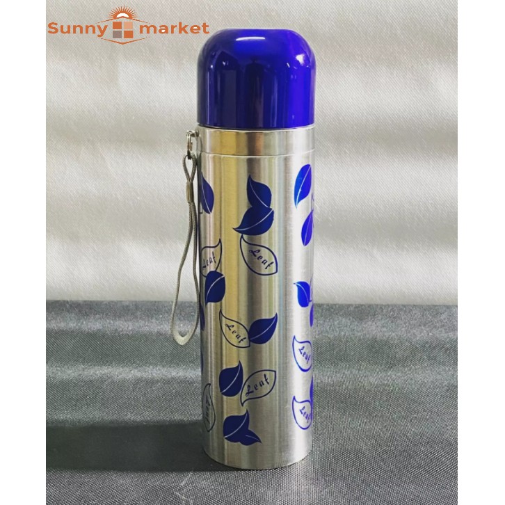 Bình giữ nhiệt inox 304 dung tích 500ml, bình giữ nhiệt Mug mouse hình chiếc lá xinh xắn