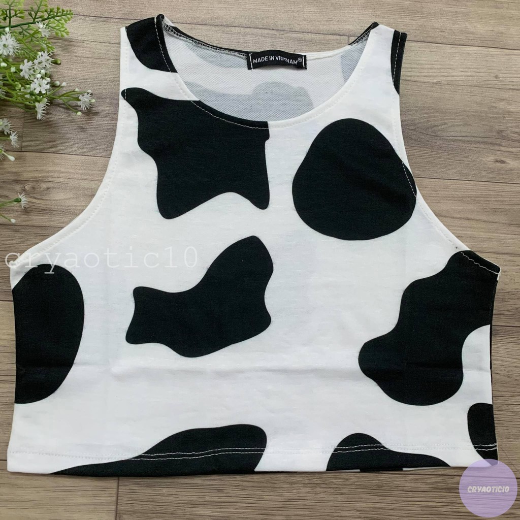 [12 MẪU] Áo ba lỗ nữ croptop bò sữa loang màu tie dye cryaotic10