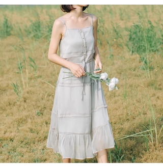 [Order] Váy voan lụa  2 dây hàng thiết kế