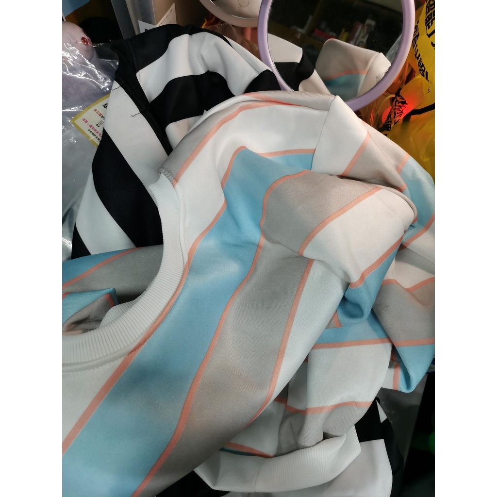 [Mã 12FASHIONSALE1 giảm 10K đơn 50K] áo sweater thun tay dài kẻ sọc sáng rộng phong cách thời trang trẻ trung nam nữ | BigBuy360 - bigbuy360.vn