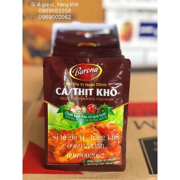 Xốt Cá/Thịt Kho Gia Vị Hoàn Chỉnh Barona - Cá/Thịt Kho gói 80g