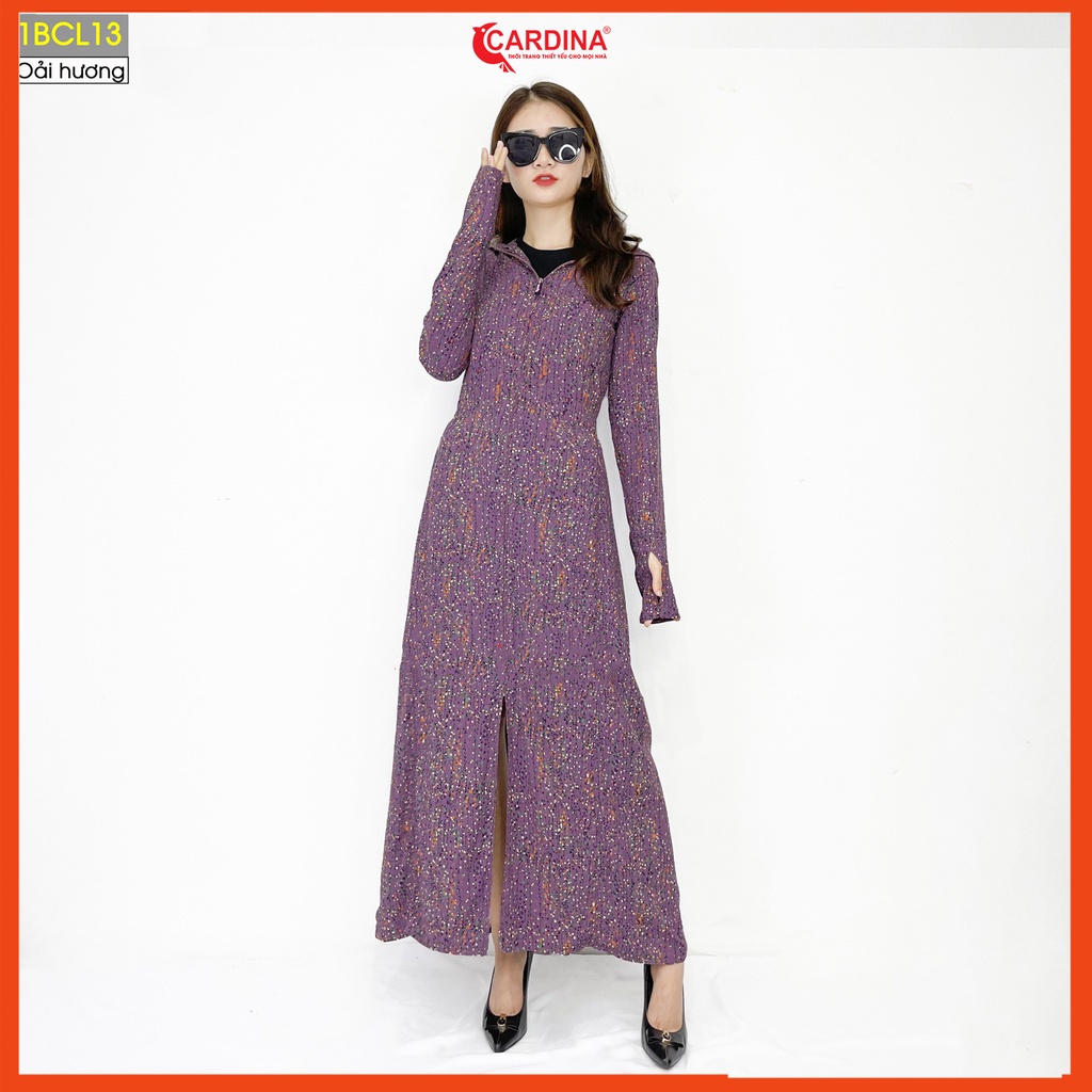 ✌Áo chống nắng nữ 2 lớp CARDINA chất lanh nhung dáng dài liền thân cao cấp mềm mại tia UV 1BCL. | BigBuy360 - bigbuy360.vn