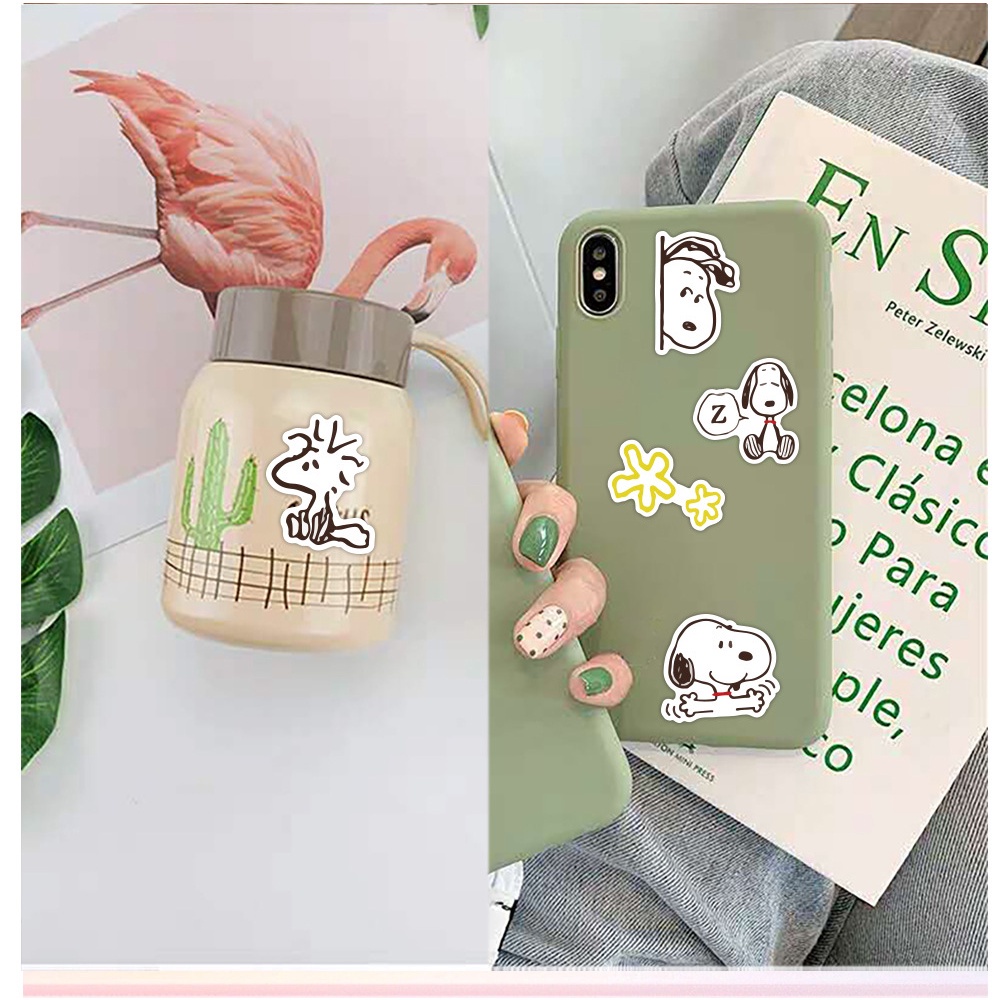 Miếng dán trang trí hình chú chó snoopy xinh xắn chống thấm nước