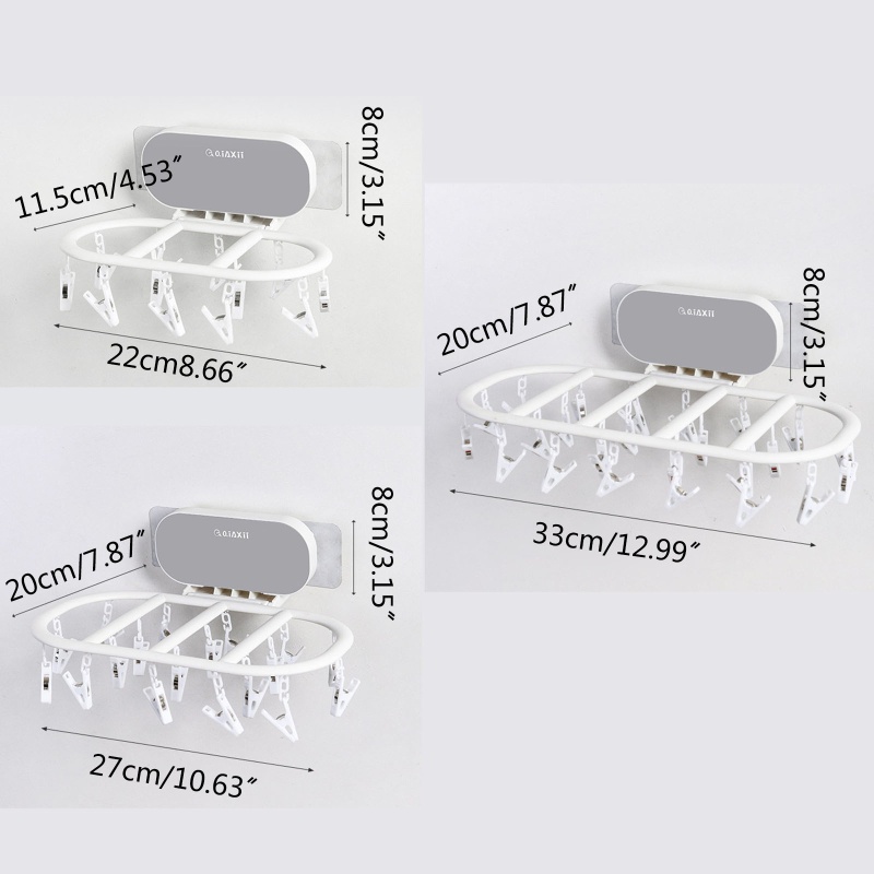 Giá Đỡ Phơi Đồ Lót / Vớ / Đồ Lót Gắn Tường Siêu Dính Có Thể Gập Lại Đa Năng