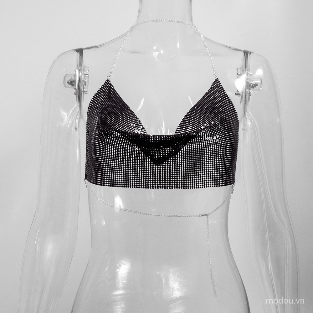 Áo croptop kiểu hai dây hở lưng thời trang cho nữ