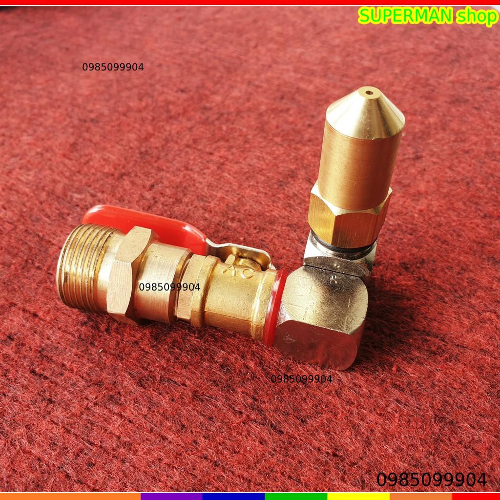 Béc xịt rửa vệ sinh bảo dưỡng máy lạnh điều hoà xoay 360 độ - Thau ngắn 3.5 cm - Không chỉnh tia - phụ kiện máy xịt rửa