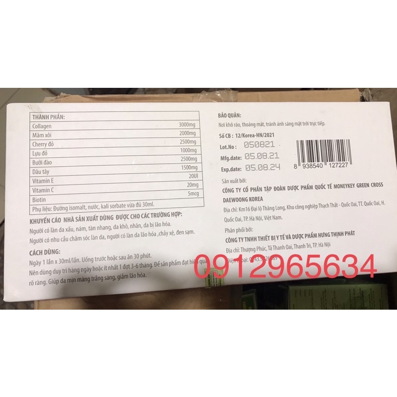 Nước uống trắng da Collagen nano beauty white skin care hỗ trợ làm đẹp mỗi ngày