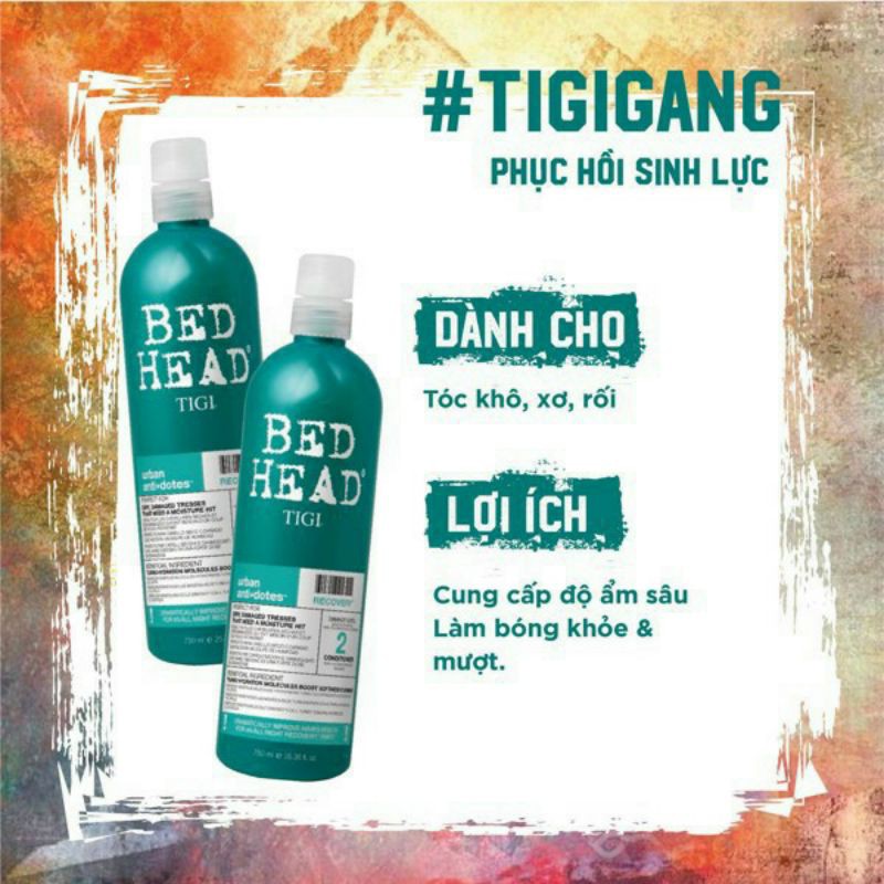 Dầu Gội Tigi Xanh Dương Dành Cho Tóc Khô Xơ Rối