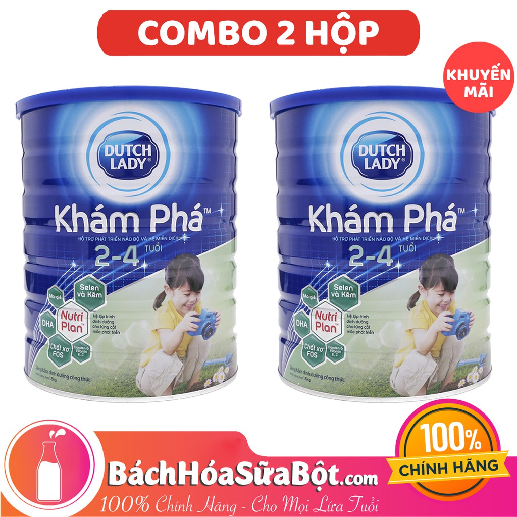 Combo 2 Lon Sữa Bột Dutch Lady Khám Phá - 1500g
