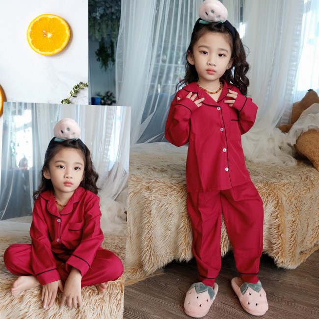 đồ bộ pijama bé gái bé trai mặc ngủ mặc nhà vải kate lụa xinh xắn thiết kế đáng yêu và cá tính 0193