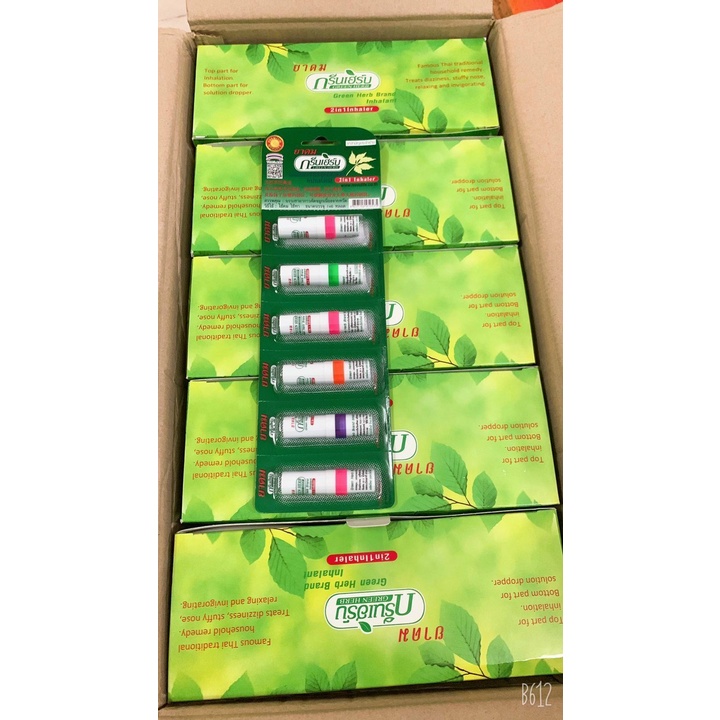 Ống hít thông mũi 2 đầu Green Herb Thái Lan