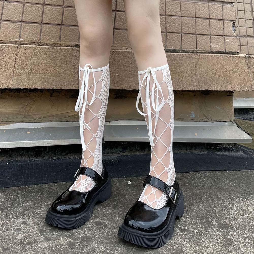 Vớ Lưới Cổ Cao Phối Ren Thời Trang Hàn Quốc Quyến Rũ Cho Nữ