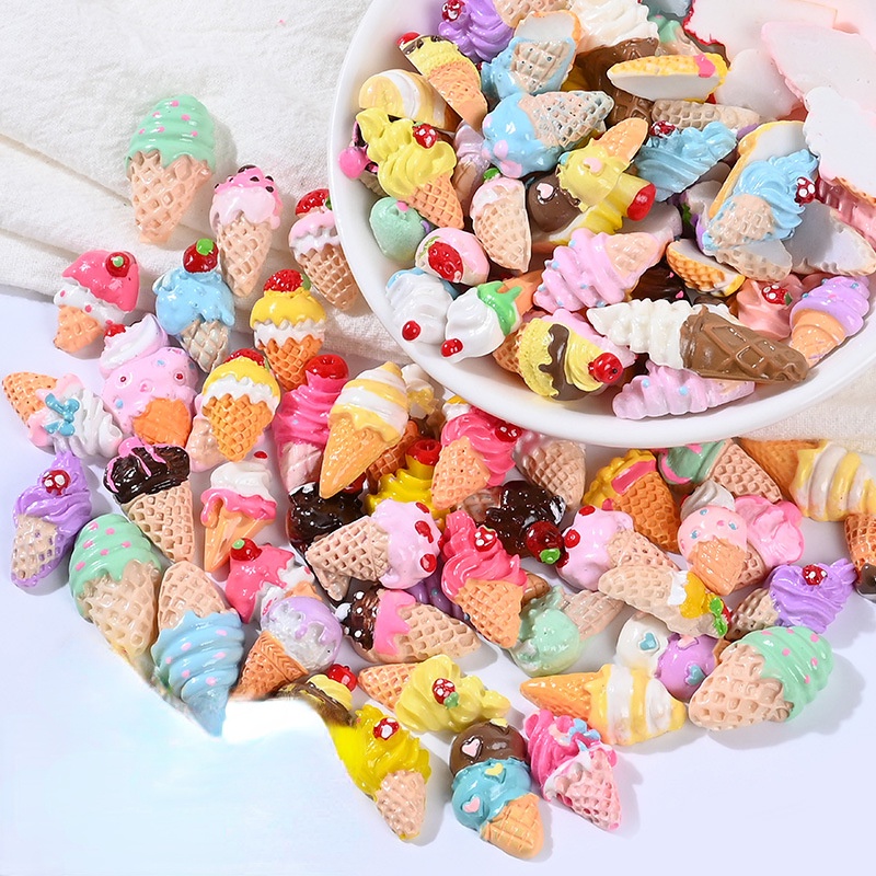 Bộ 20 Mô Phỏng Bình Nước / Bánh Donut / Bánh Quy / Kem Độc Đáo Trang Trí Điện Thoại / Sổ Tay Diy