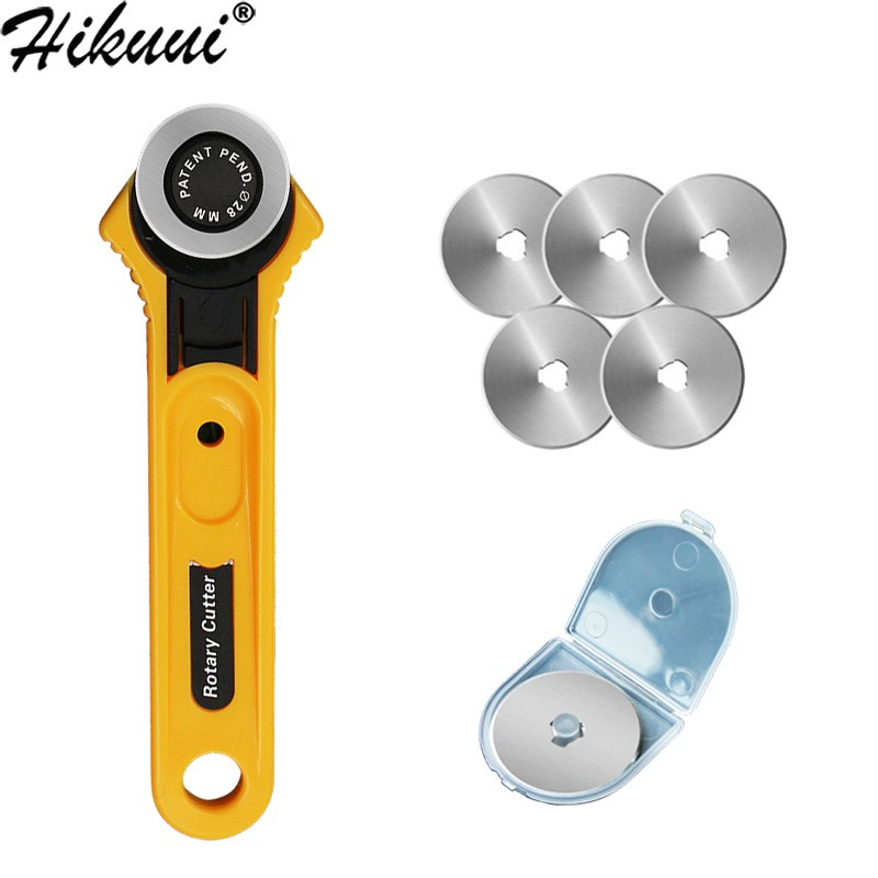 Dao Cắt Hình Tròn 28mm Kèm 5 Lưỡi Dao Tròn Dùng Để Cắt Vải / Da / Giấy