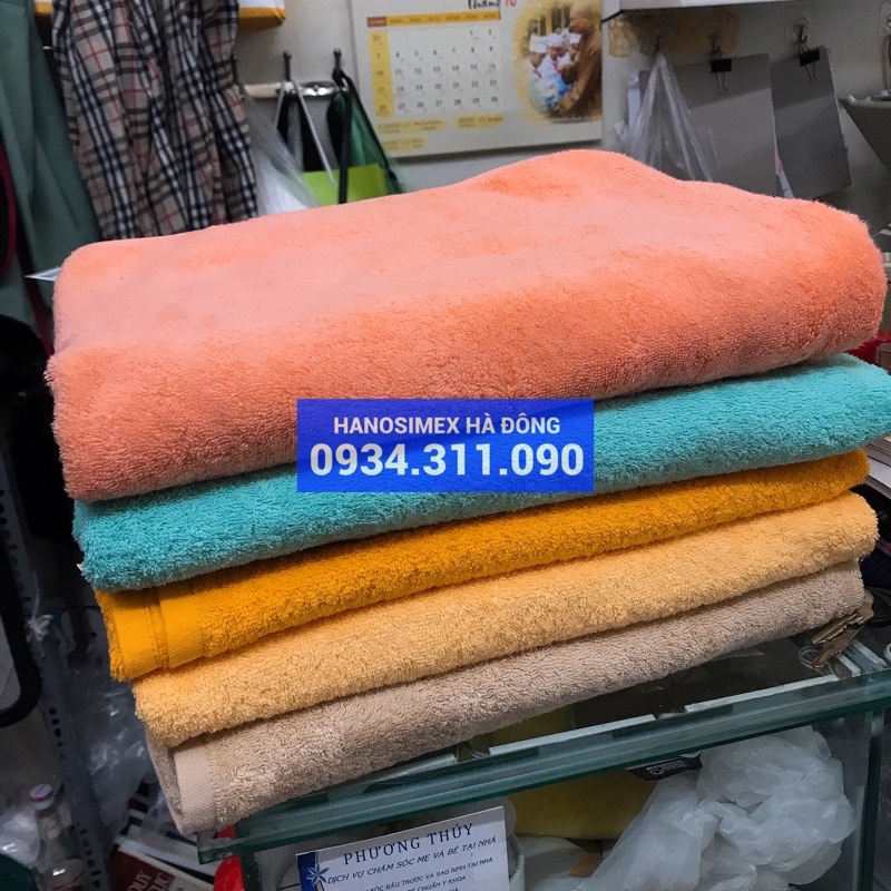 Khăn tắm (70x140cm) sợi bông cotton xuất dư Hanosimex - 4500