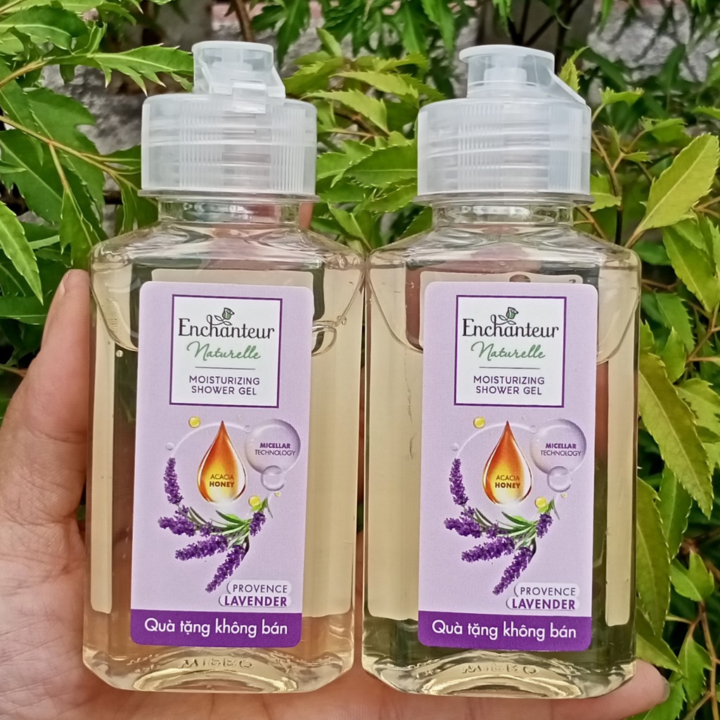 ENCHANTEUR- Set 2 Chai Sữa tắm tinh dầu thiên nhiên thư giãn enchanteur naturelle 100g