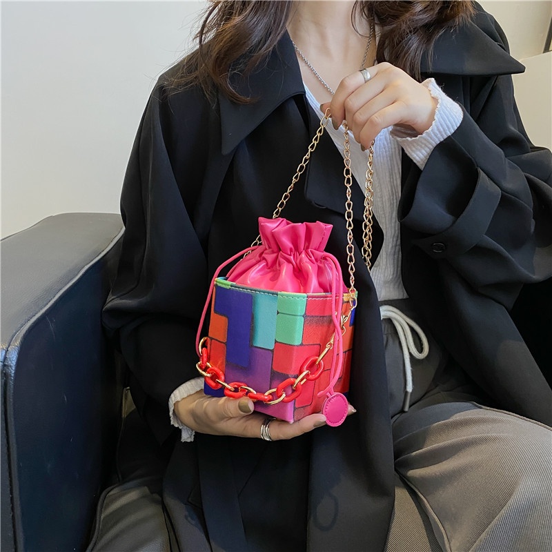 Túi Đeo Chéo Một Bên Vai Nhỏ Phong Cách Hàn Quốc Mẫu Mới Năm 2021