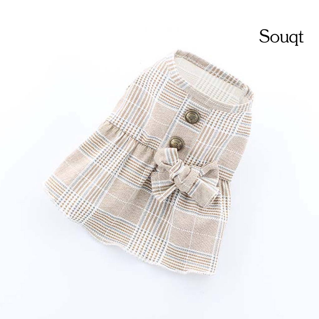 Đầm Kẻ Sọc Caro Dễ Thương Cho Thú Cưng