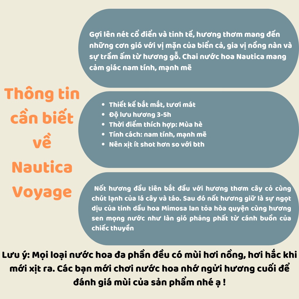 Nước Hoa Nam 𝗡𝗮𝘂𝘁𝗶𝗰𝗮 Voyage EDT Chai, Xứng Đáng Để Dùng Quanh Năm