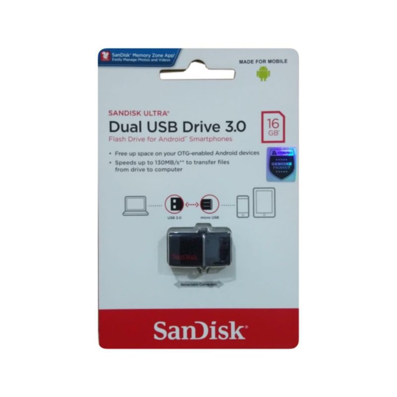 Usb 3.0 Sandisk Ultra Otg 16gb Dual Usb 3.0 / 16gb