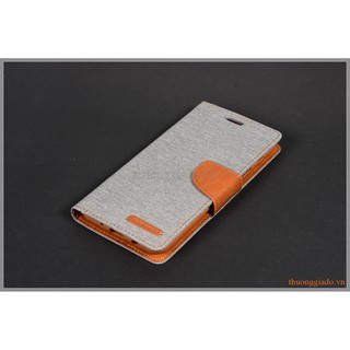 BAO DA THỜI TRANG SAMSUNG J7 PLUS/ C710 (NGOÀI BỌC VẢI HIỆU GOOSPERY, CANVAS DIARY)