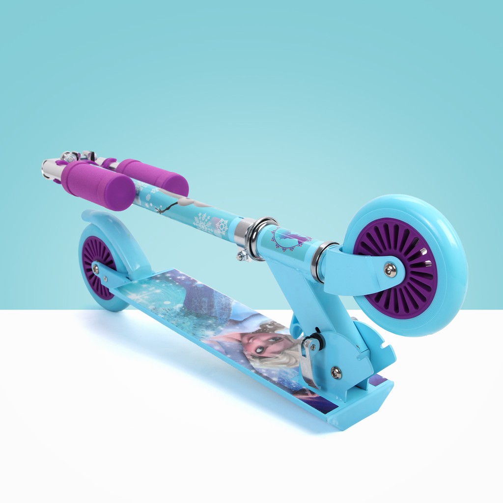 Xe trượt scooter 2 bánh cho bé hoạt hình Disney cao cấp, gập gọn, tiêu chuẩn châu Âu