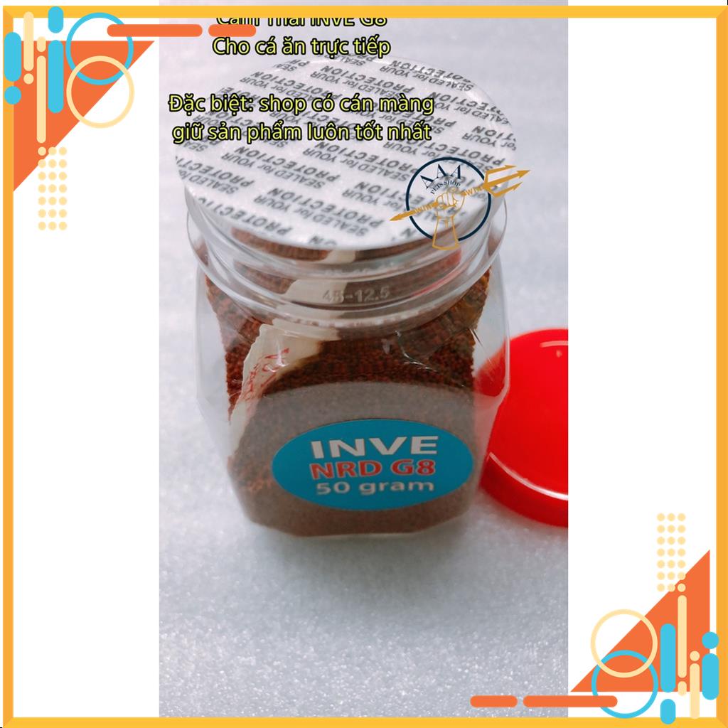 50Gr Cám Thái INVE G8 Cám hạt dùng ngay dành cho cá guppy, betta,cá nhỏ, cá vàng.. MSP67869