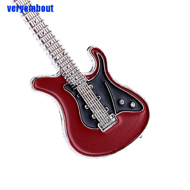 Móc Khóa Kim Loại Hình Đàn Guitar Điện Mini Sáng Tạo