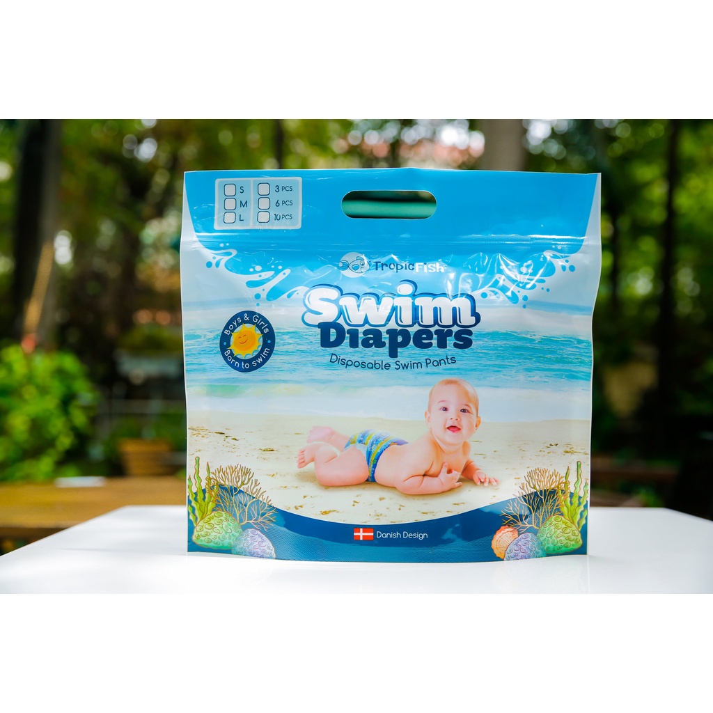 Bỉm, tã quần bơi siêu nhẹ, thoát nước Tropic Fish nhiều size