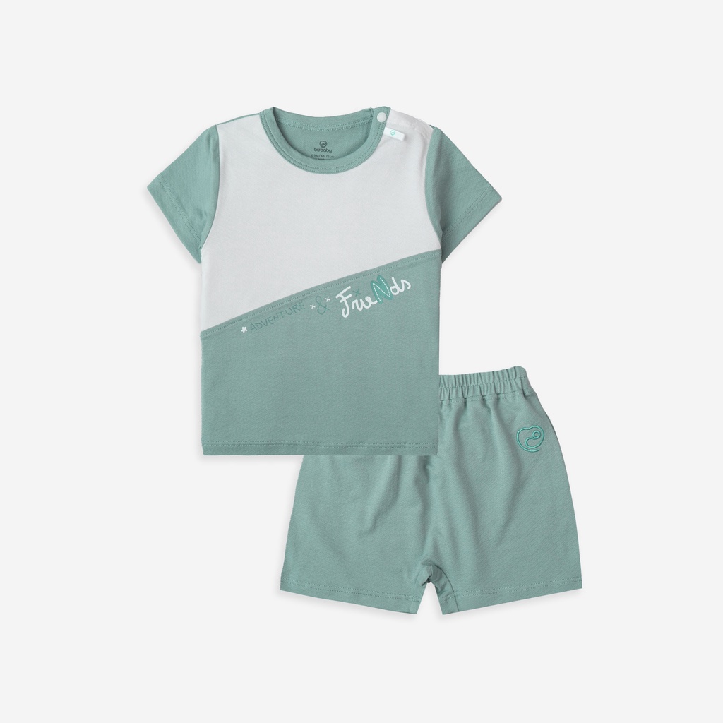 Bộ quần áo ngắn tay cài vai - Candie Nite BU Baby