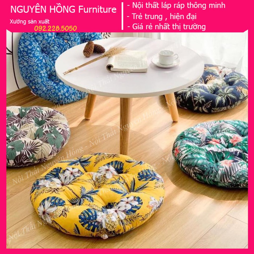 [𝐇𝐨𝐭 𝐧𝐞𝐰] Bàn trà tròn ngồi bệt phong cách Nhật, chân cao 30cm.
