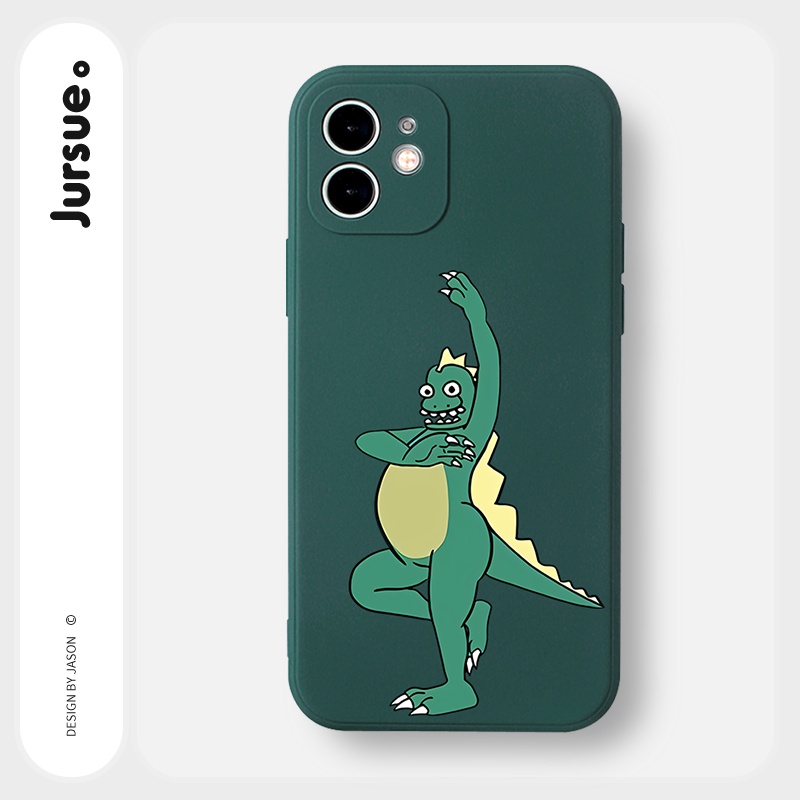 Ốp lưng JURSUE mềm hoạt hình cặp đôi dễ thương đẹp Cho iPhone 14 13 12 11 Pro Max SE 2020 X XR XS 8 7 ip 6S 6 Plus Y2292