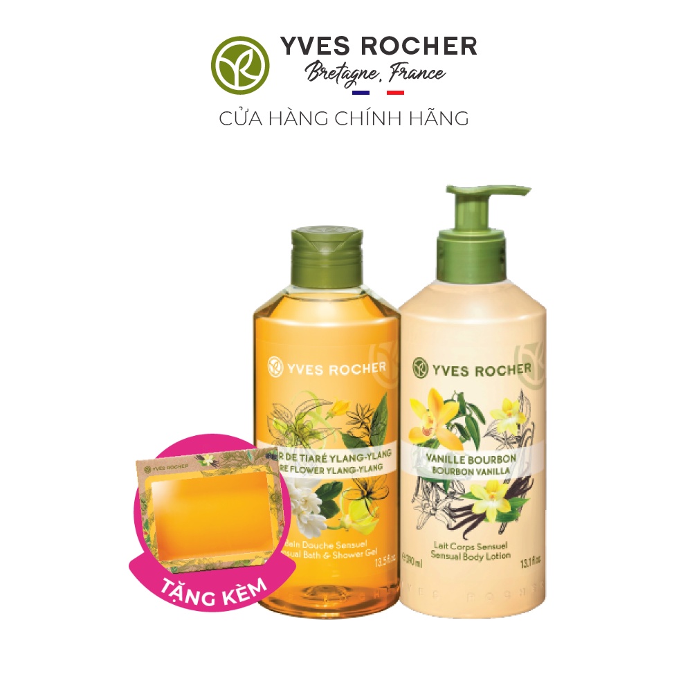 GIFT SET 24 - LES PLAISIRS NATURE - Combo làm sạch và dưỡng ẩm cơ thể Yves Rocher